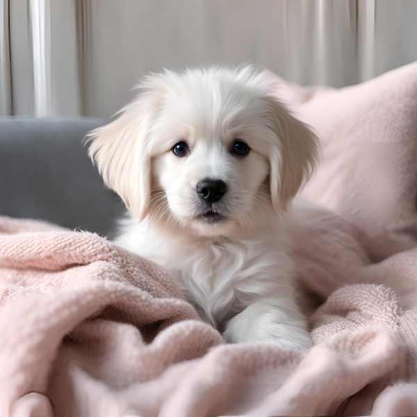 puppy on pink cashmereblanket puppy on pink cashmere blanket